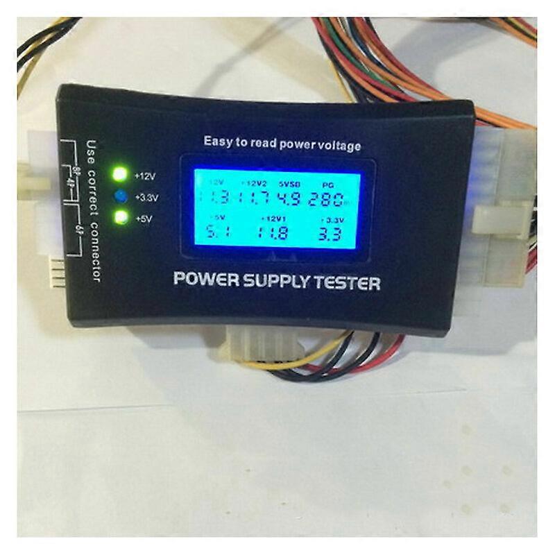 Derrui Digital Current Meter Voltage and Detection ToolElectrical Tester LCD Screen Host Test Computer
