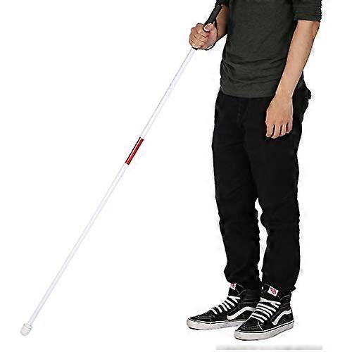 Folding Walking Stick, 125 cm 4 Sections Aluminium Alloy Walking Stick Non-Slip Best Mobility Crutch for Visually Impaired