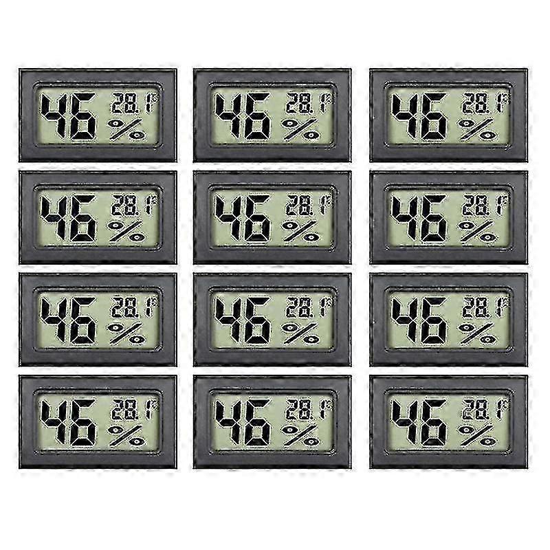 12 Pack Mini Small Digital Electronic Temperature Humidity Meters Gauge Indoor Thermometer Hygrometer Lcd Display Celsiu jkw