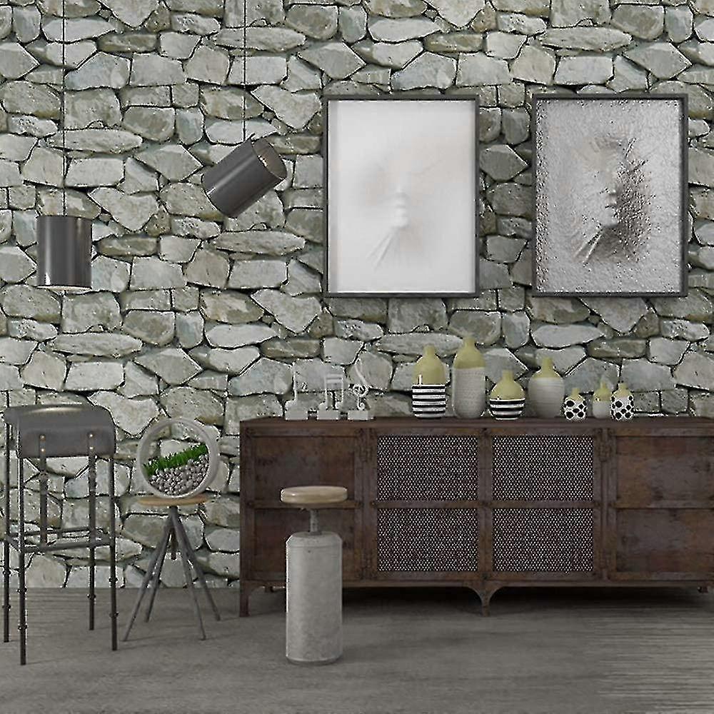 PVC-Retro-3D-Tapete Stein Mode