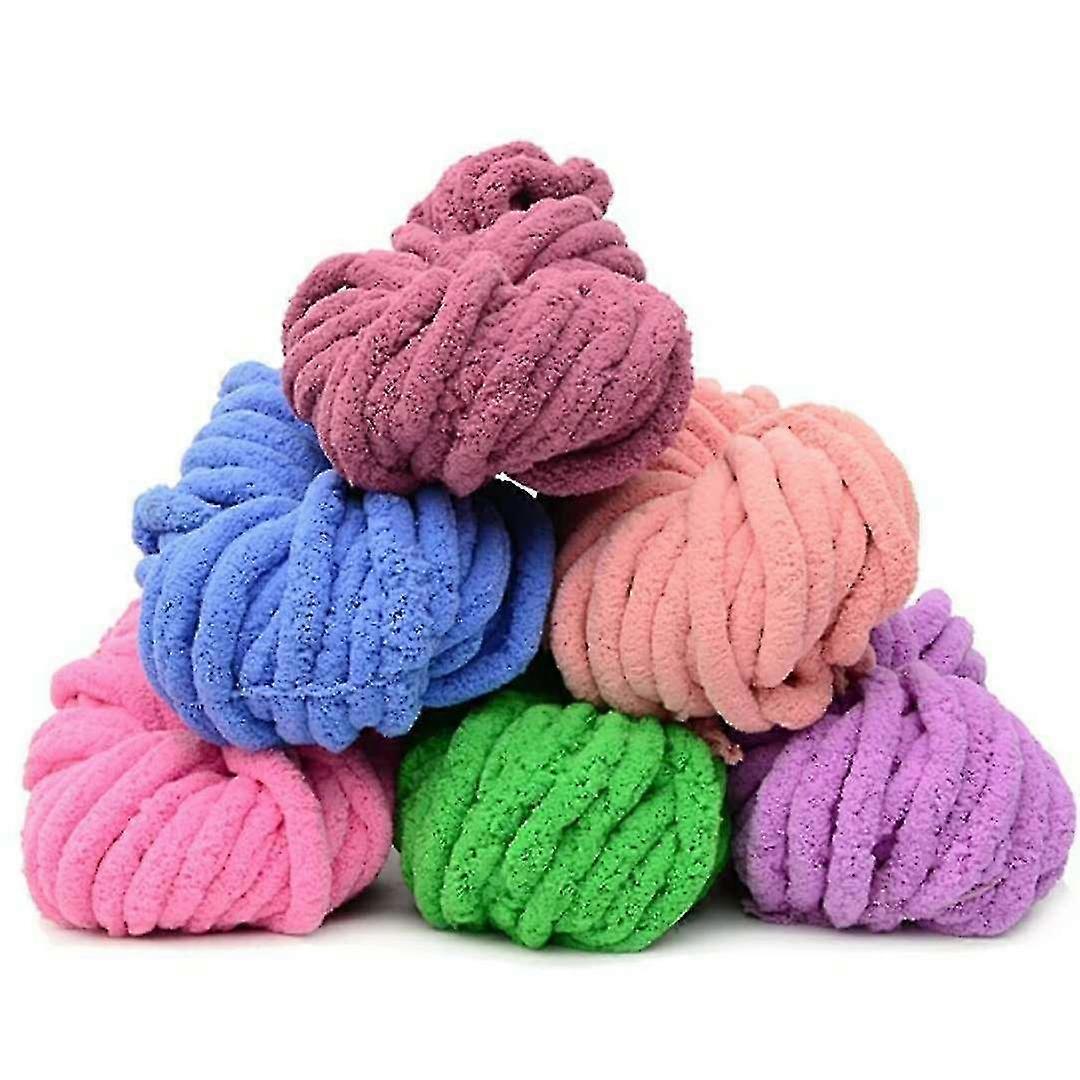 Pack Chenille Yarn For Blanket For Loose Crochet Arm Knitting