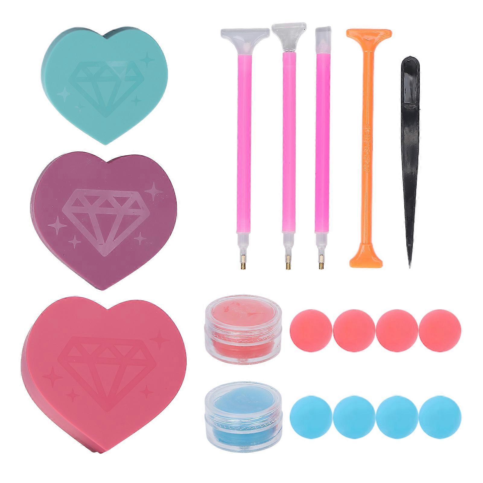 Professional Rhinestone Painting Tool Plastic Bead Sorting Trays Manicure Accessories ToolsRose Red