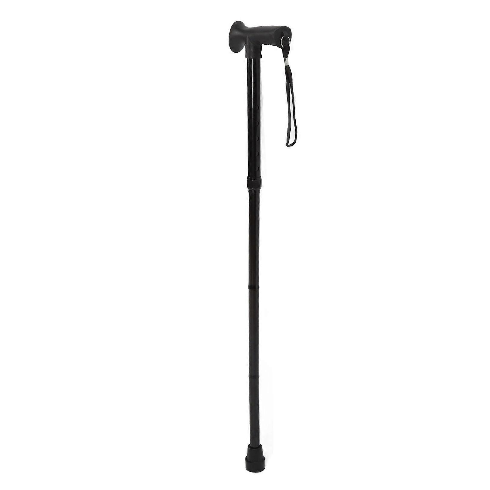 Folding Walking Cane for Men Women T Handle Wrist Strap Height Adjustable Anti Slip Lightweight Foldable Walking Crutch