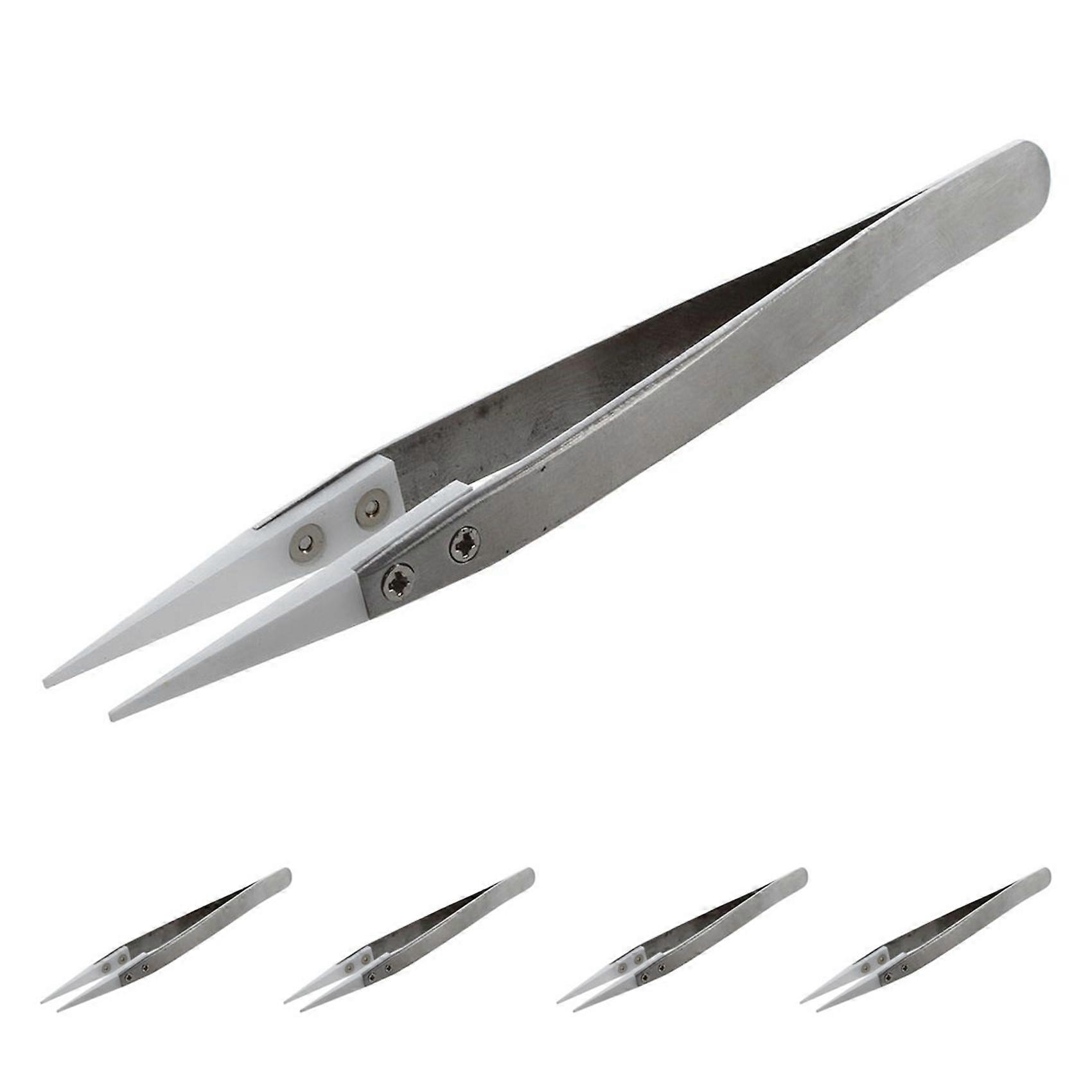 5X Ceramic Tweezers - Heat Resistant - Pointed Tip