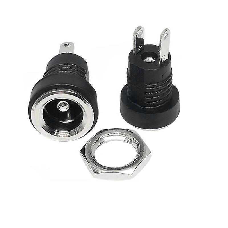 10pcs 5a 30V עבור שקע ספק כוח DC שקע מחבר הרכבה על לוח נקבה 5.5 מ"מ מתאם תקע 2.1 מ"מ 2 סוגי הדקים 5.5x2.1