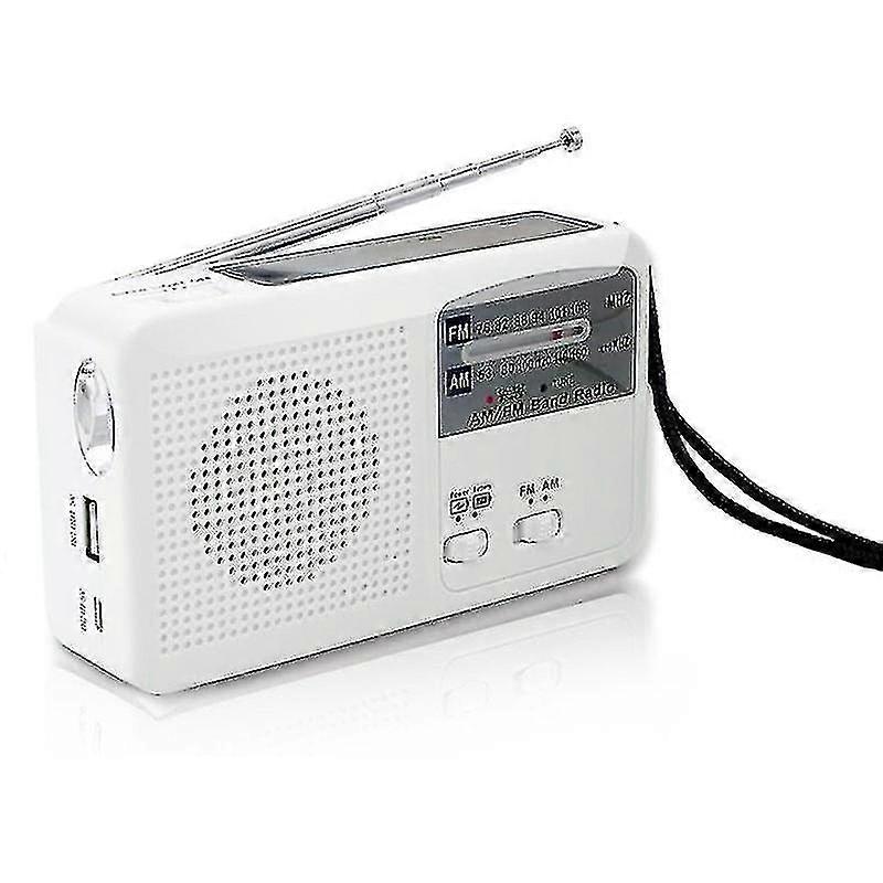 Emergency Radio Solar Hand Crank Self Powered,fm/am Radio Led Flashlight Portable Usb Recharging-jie
