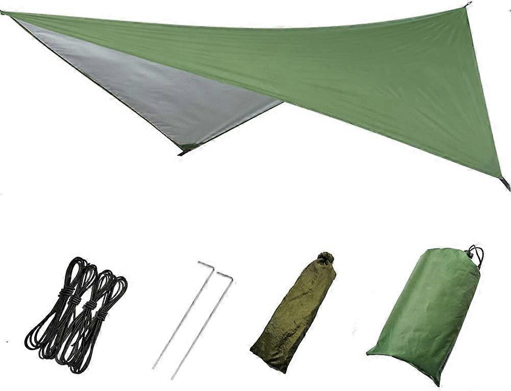 Tarp Ultralight Camping Tarp Rainproof Groundsheet Sunshade Cover Beach Shelter Waterproof Canopy for Tent Hammock Hiking Picnic230*140cmgreen