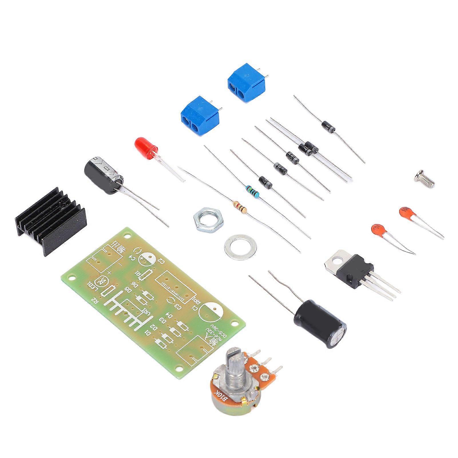 Adjustable Voltage Set Regulated Power Supply Kit with Output Protection and Rectifier Circuit