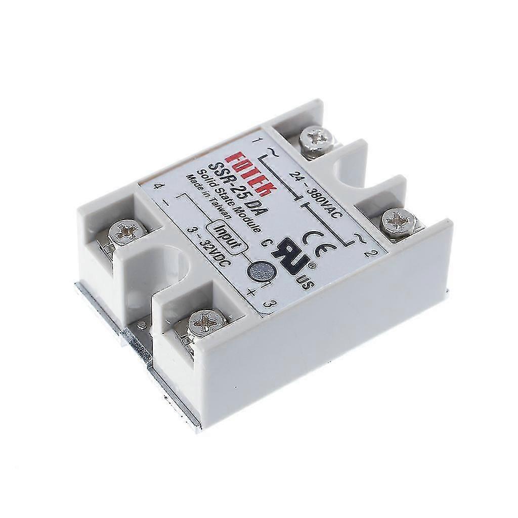 Solid State Relay Module Ssr-25da 25a 250v 3-32v Dc Input 24-380vac Output