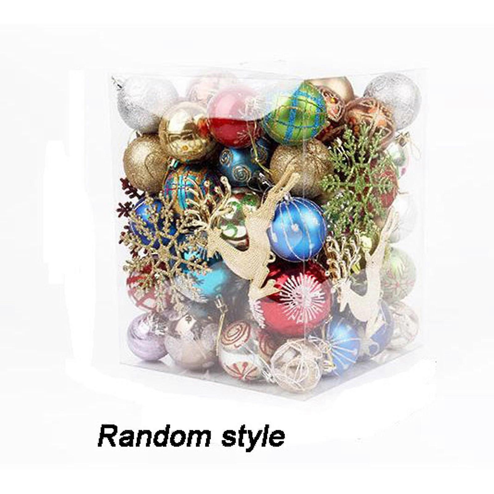 Multicolor 29*19*19cm 60-70PC Christmas Balls Random Quantity And Style