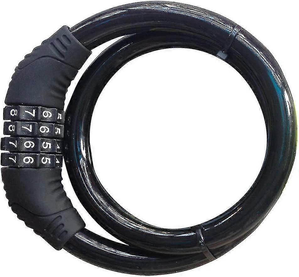 Bike Lock Cable, 4 Digit Resettable Combination Security Cable Lock Self Coiling Cable Lock