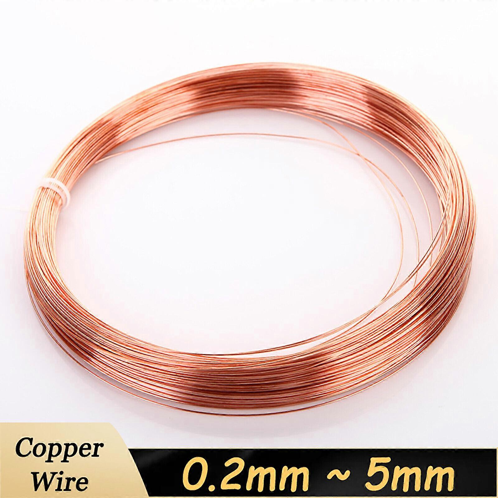 Filo di rame rotondo solido nudo non rivestito 0,2 mm 0,3 mm 0,4 mm 0,5 mm 0,6 mm 0,8 mm a 5 mm1 metro