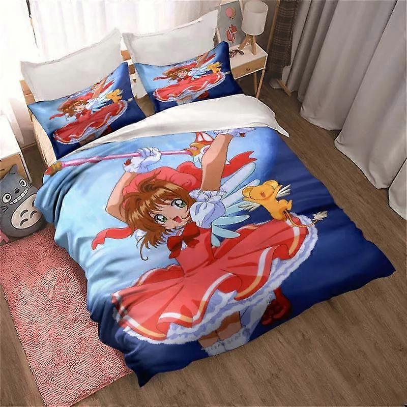 m112 Lakan Anime Cardcaptor Sakura sängkläder, påslakan, täcke, sängset, påslakan, örngott, pojkar, flickor, vuxna, lakan ggt112