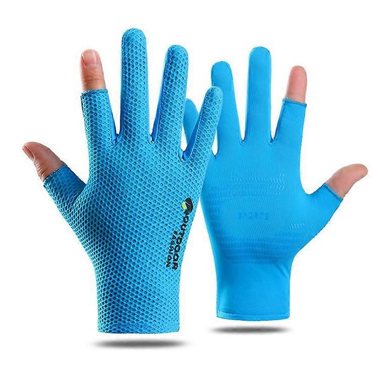 Cycling Thin Sunscreen UV Protection Mesh Breathable Gloves