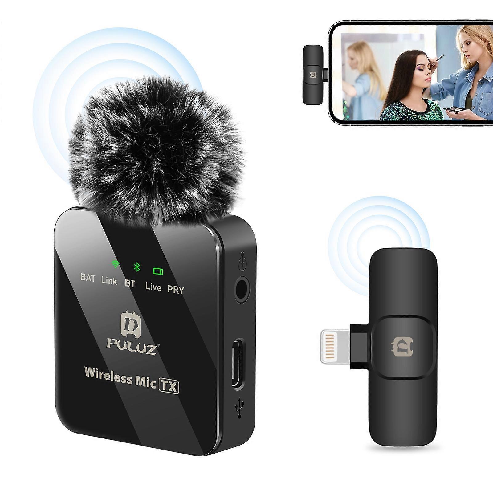 PULUZ Wireless Lavalier Microphone for 8-Pin Device