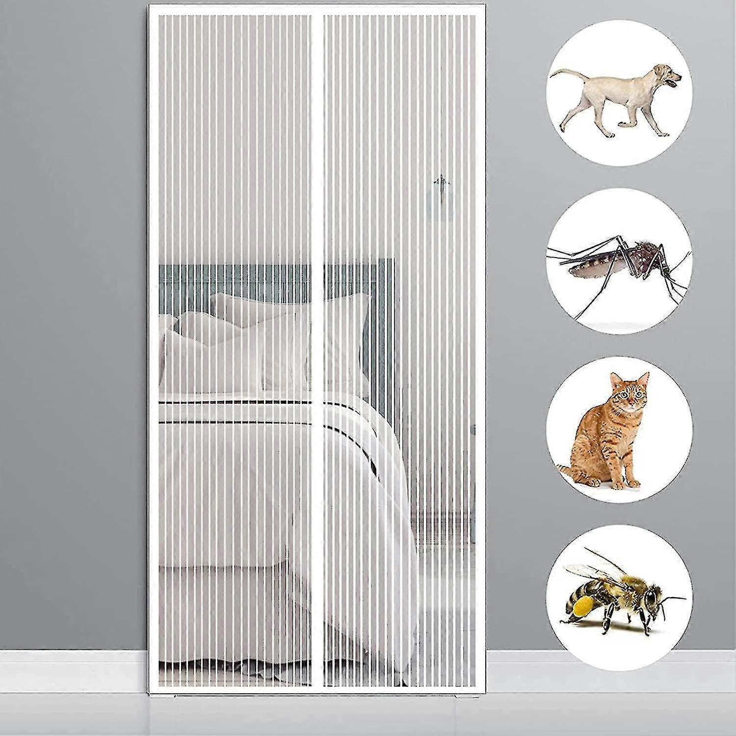 Magnetic Mosquito Net 140x240cm(55x94inch) Mosquito Door Magnetic Mosquito Net Window Easy