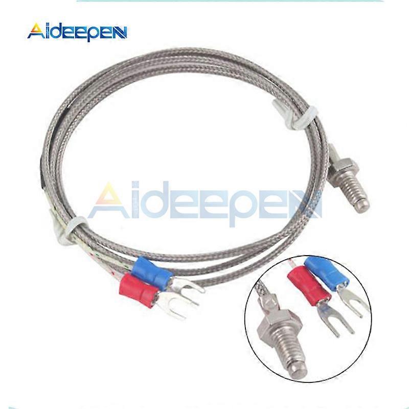 K Type Thermocouple Cable M6 Screw Temperature Sensor Probe 0-800 C For Industrial Temperature Controller