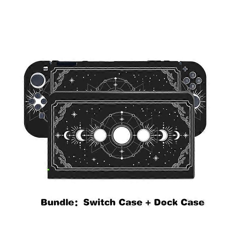 Aesthestic Black Moon Phase Funda Nintendo Switch OLED Protective Case Soft TPU Cover Controller Gaming Accessories