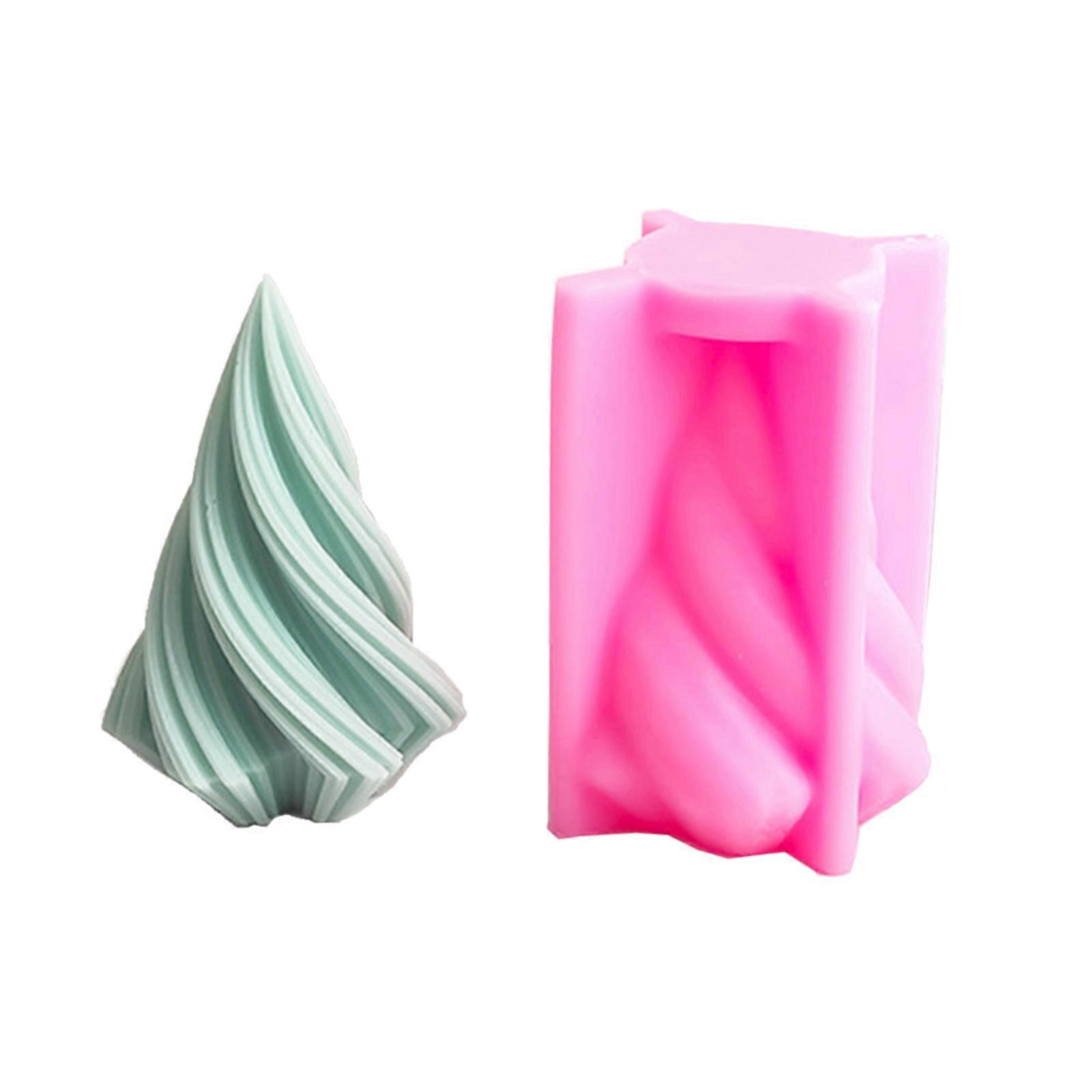 DIY Cone Crystal Silicone Candles Mold Geometric Candle Making Handmade Mold