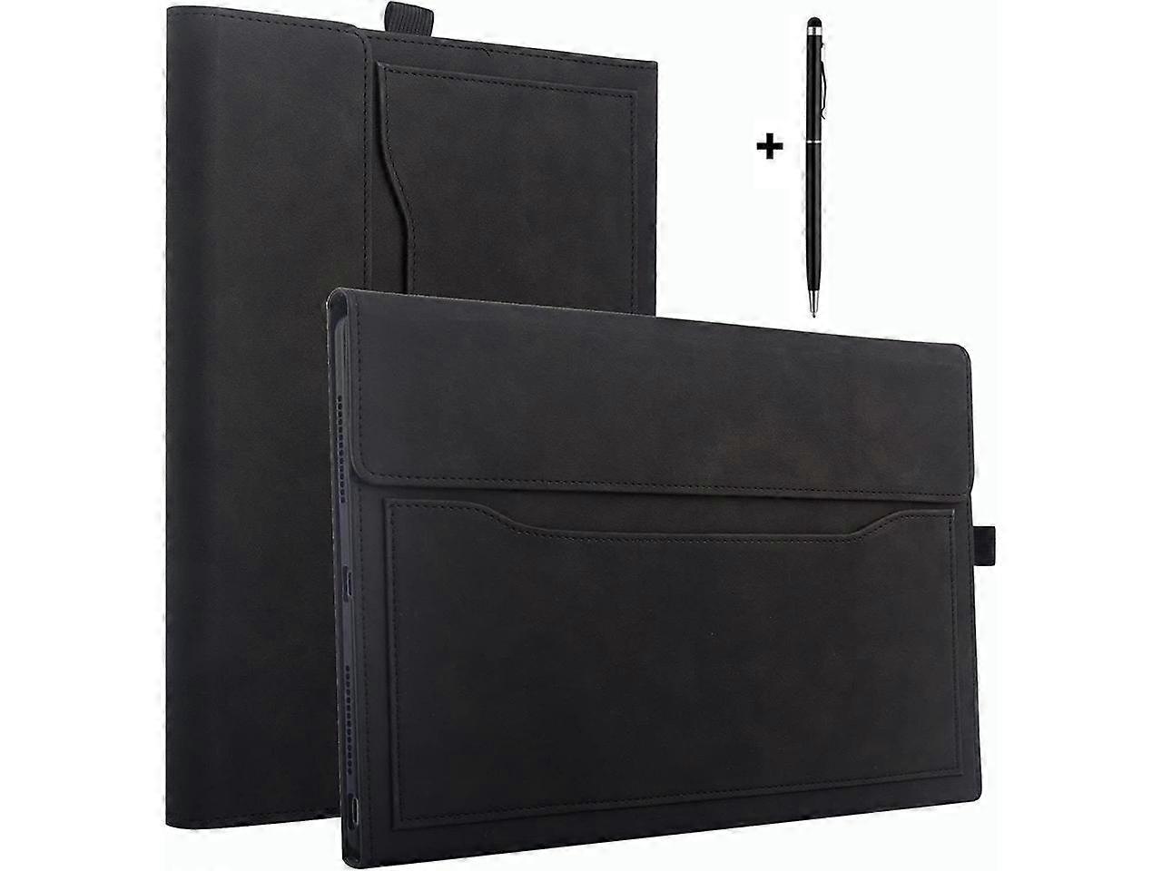 Laptop Cover Case for Microsoft Surface Laptop Go 2 / Go 1 12.4 inch 2022 2020 Release Models 2013 / 1943, PU Leather Protective Flip Folio Case with 