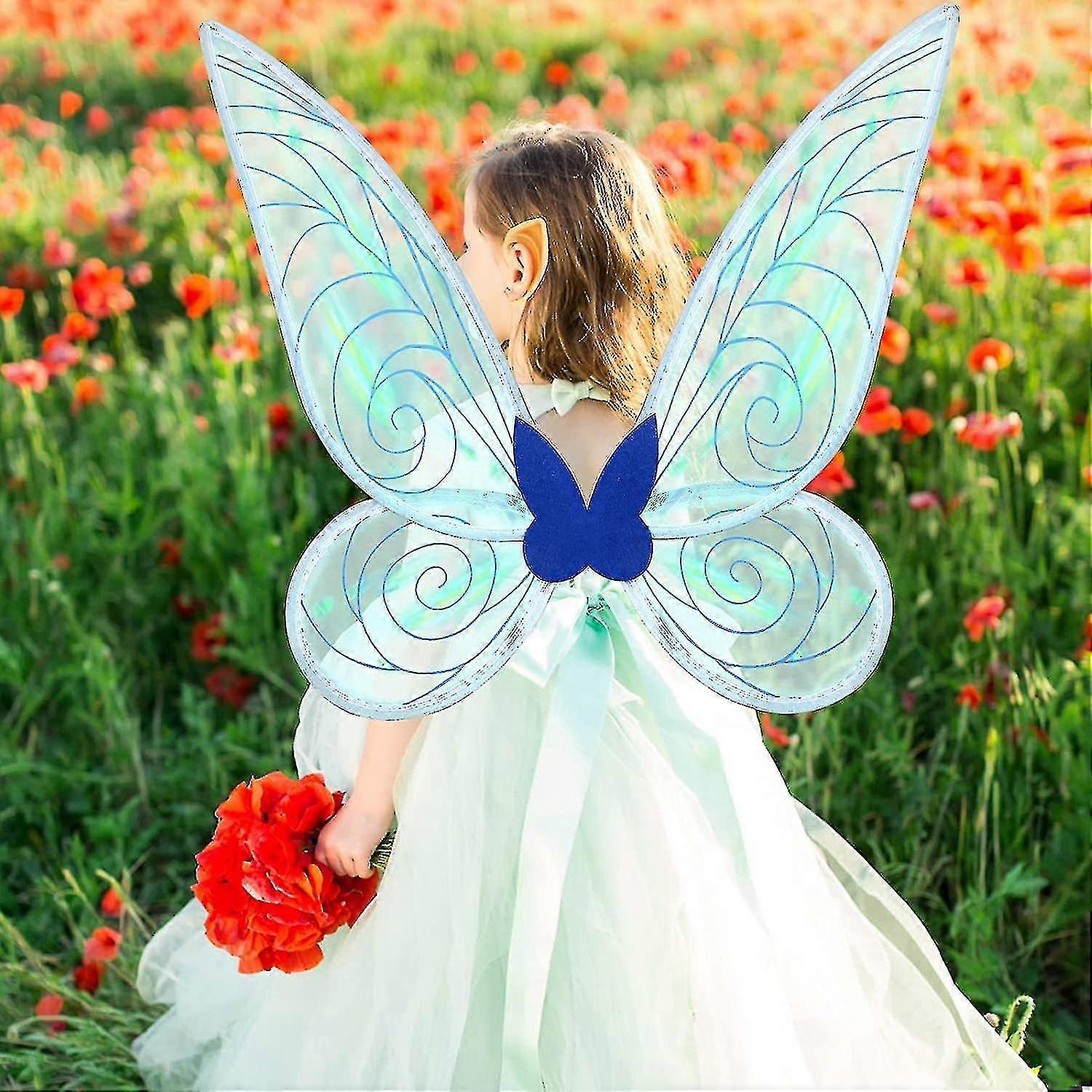 fairy vinger for voksne, sommerfugl vinger for jenter kvinner, halloween  kostyme glitrende engel vinger kle seg fest favør | Fruugo NO, image size:1500x1500