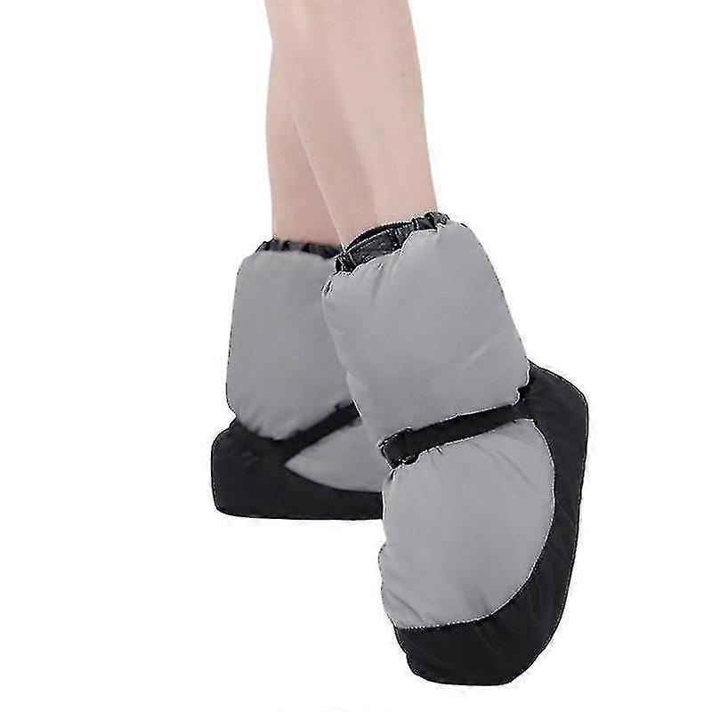 Chaussures de danse de ballet chaudes et rembourrées pour femmes, bottes d'exercice courtes en coton