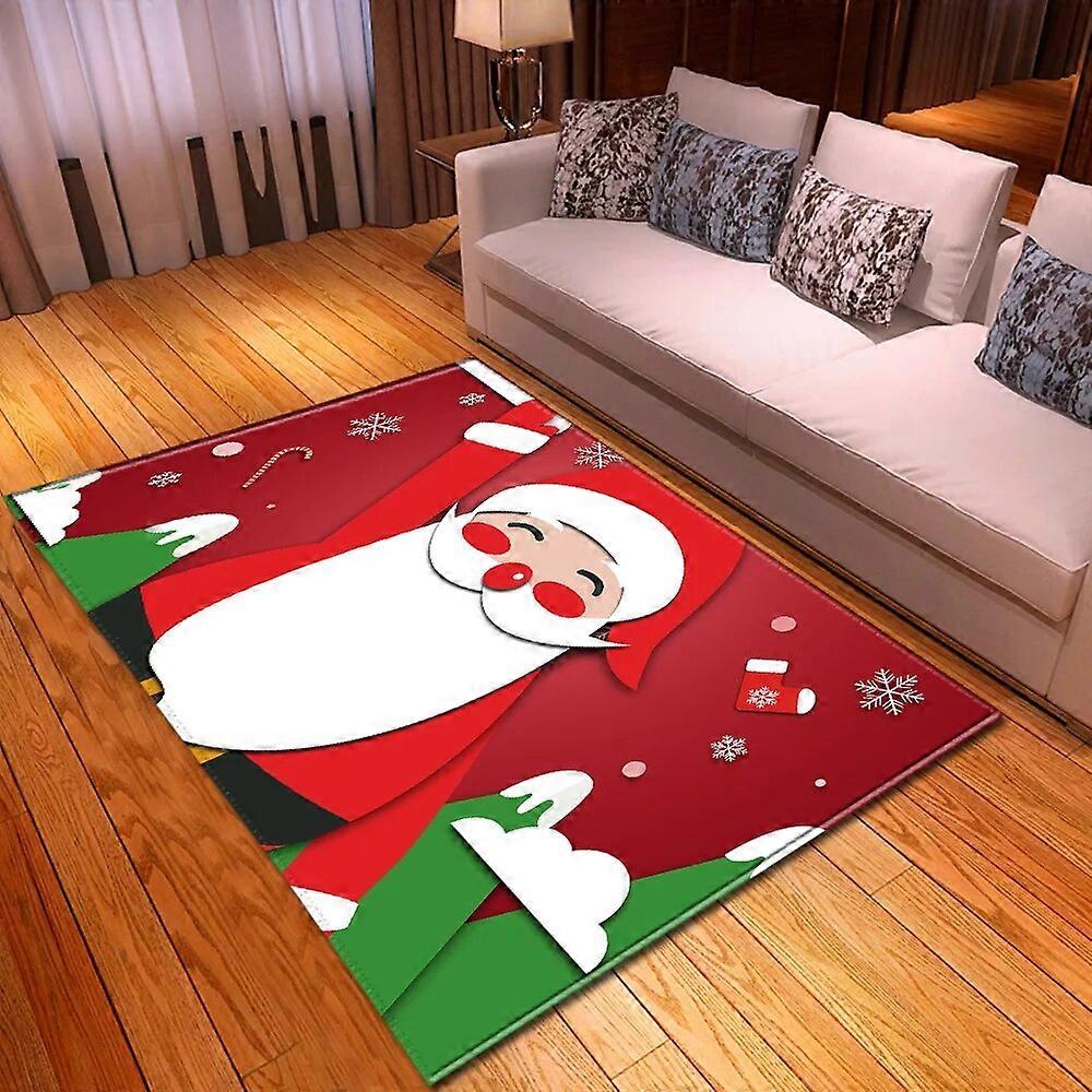 Tilpasselig glædelig jul tæppe soveværelse legemåtte julemanden træ gaverum område tæppe jul stue tæppe