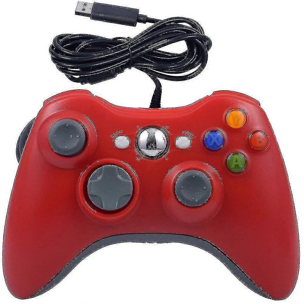 Wired Controller, Usb Gamepad For Microsoft Xbox 360/slim/pc(red)