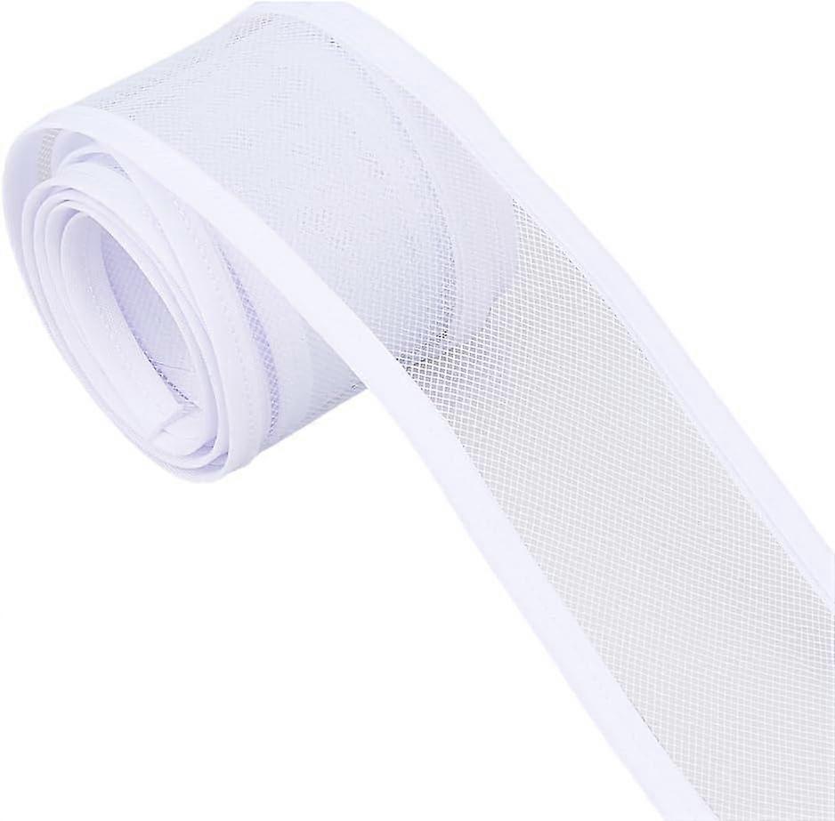 2.19 Yards White Mesh Ribbons 2.17 Inch Veil Neting Fabrics Decorative Mesh Wreath Supplies Tulle Fabric Rolls for Bride's Headdress Veil Making Craft