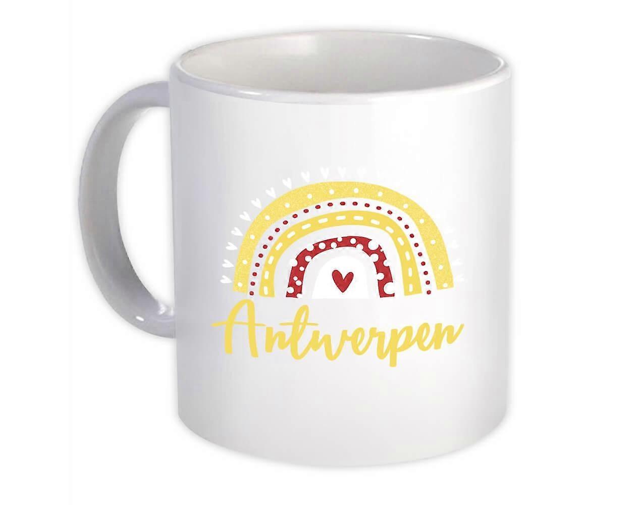 Gift Mug: Antwerpen Belgium Rainbow