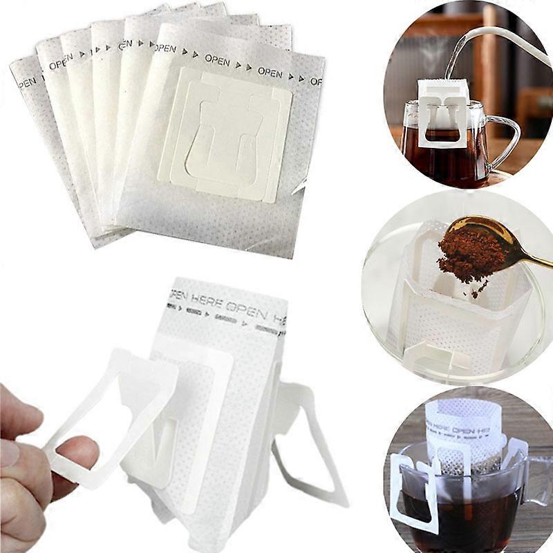 25-50 قطعة / حزمة يمكن التخلص منها شبكة القهوة تصفية حقيبة شنقا الأذن نمط الشرب الحقيبة أداة مرشحات القهوة