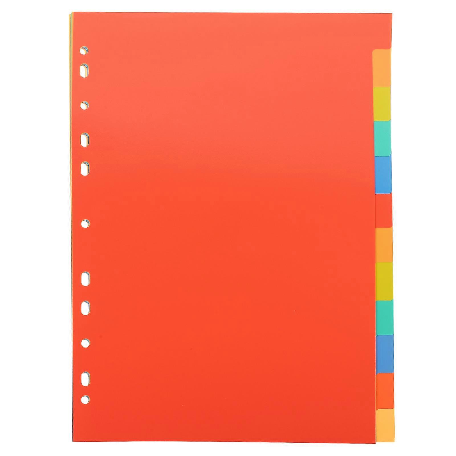 3 Sets A4 Binder Dividers Paper Page Dividers for 1-Holes Ring Binders Notebooks