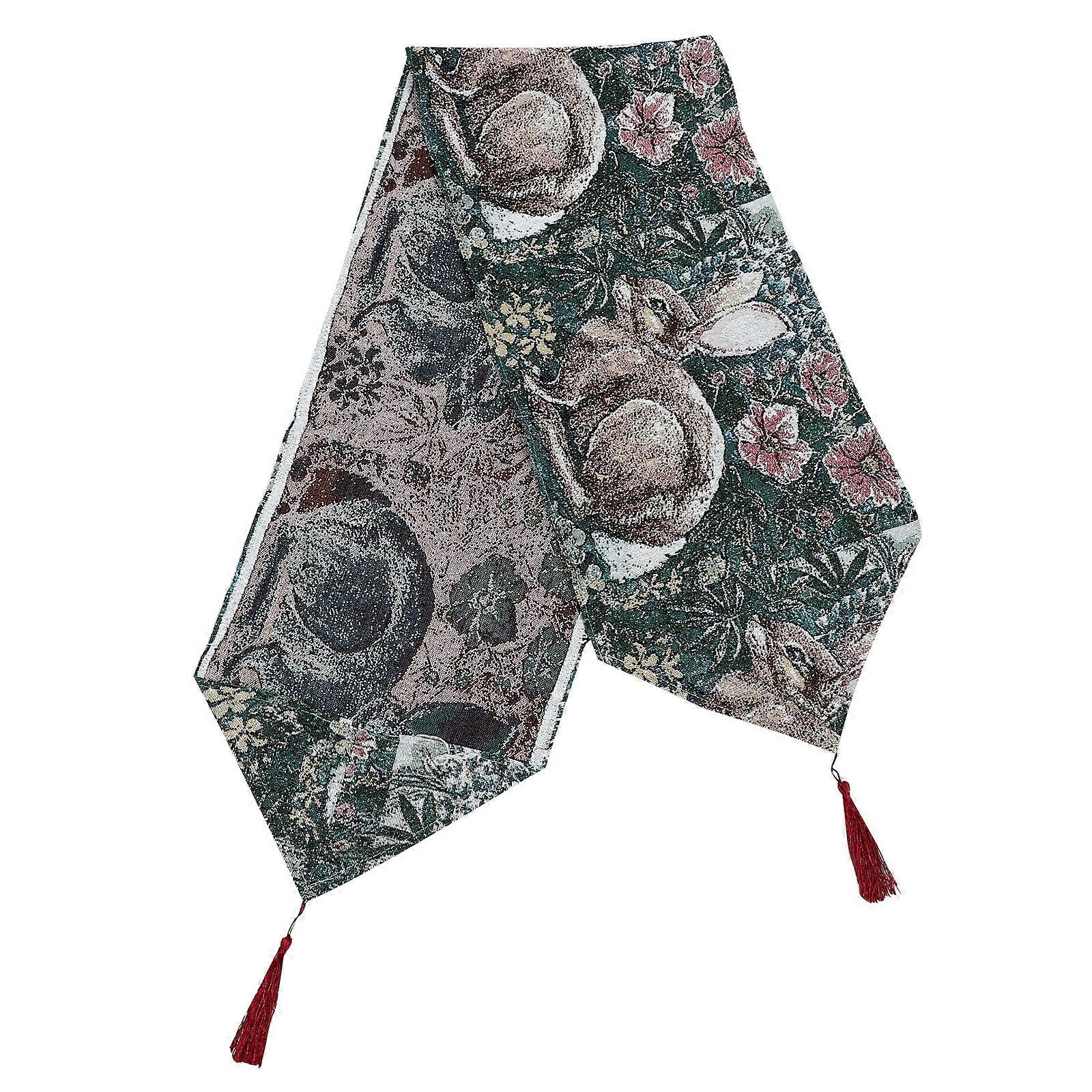Easter Day Table Runner Dinning Table Tablecloth Decoration for Holiday Party