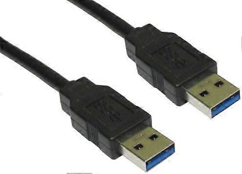 USB 3.0 A to A Male Cable Flat Plug End Superfast Data Transfer Sync Wire for External Hard Drive Enclosures, DVD, Blu-ray, PC, Laptop