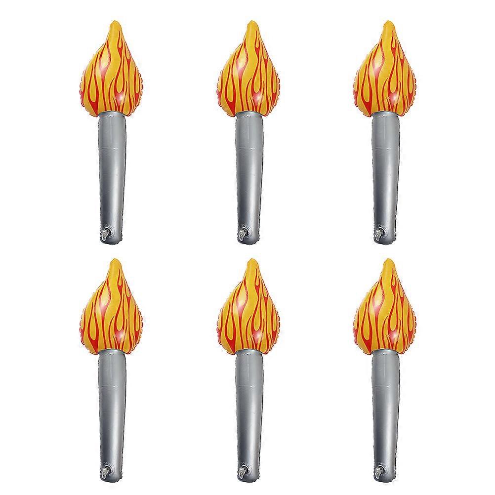 6pcs Creative Inflatable Torches Kids Performance Props Torches Playthings