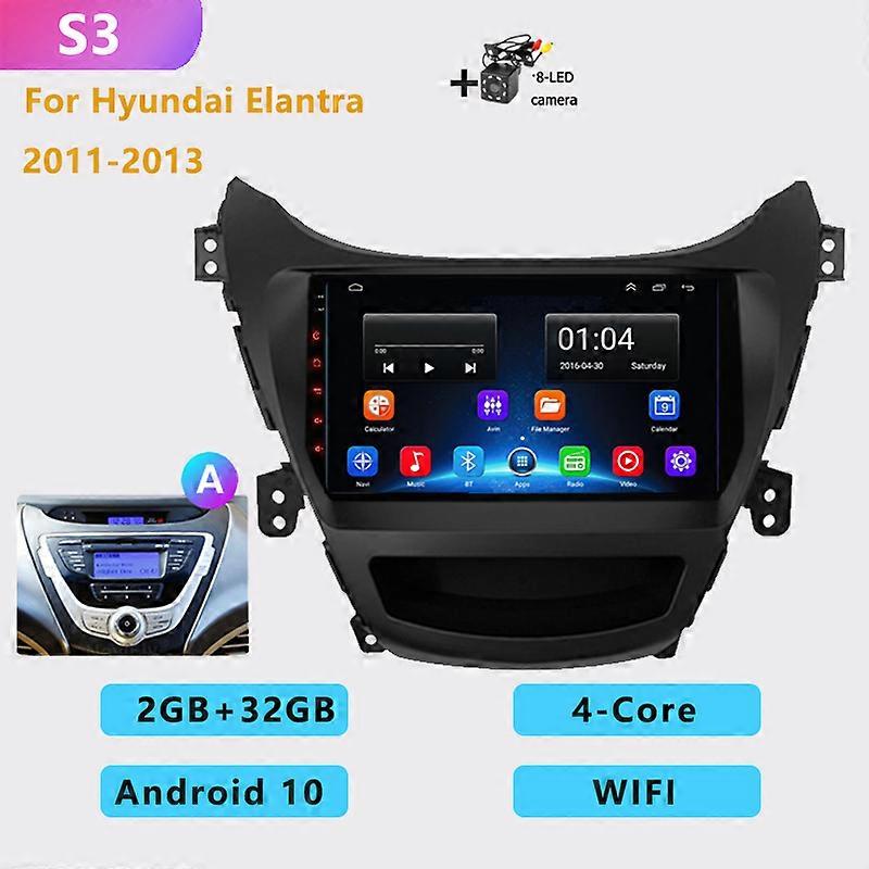 2din 4+64G Android Auto car radio multimedia playerCarplay GPS navigation NO DVD For Hyundai Elantra Avante I35 2014 2011 -2016