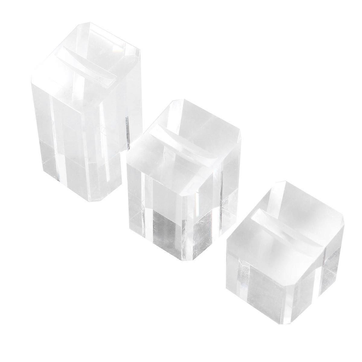 3pcs Acrylic Ring Display Rack Three-piece Ring Display Supplies Ring Showcase Display Holder
