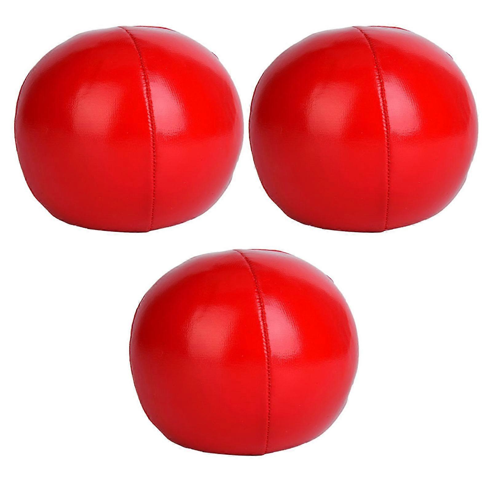 20243 pcs PU Juggling Balls Clown Juggle Ball Set for Beginner&Professionals(red)
