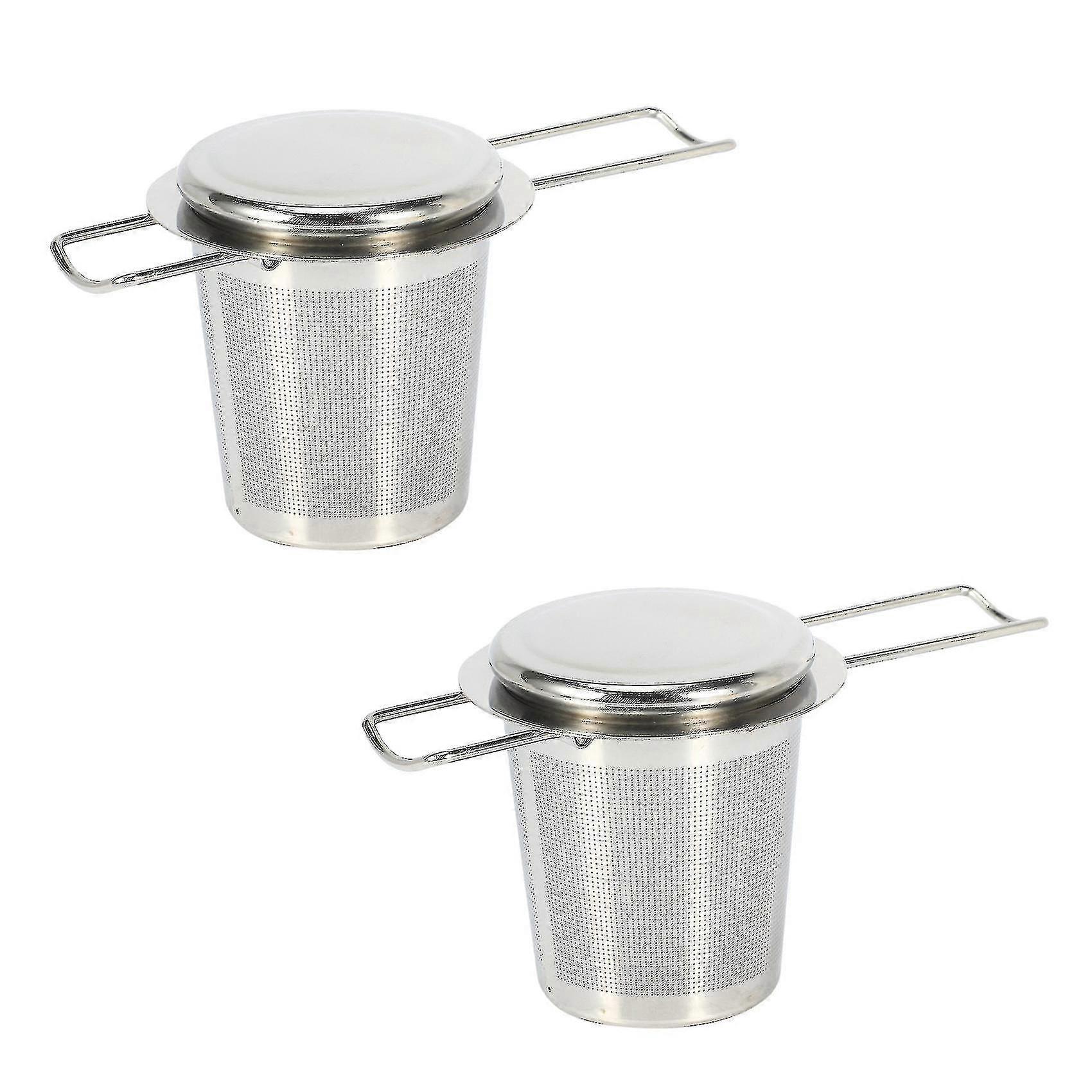 2pc Edelstahl Tee Infuser Filter Langer Griff Tee Sieb