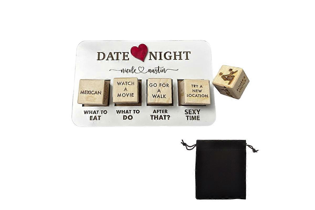 5Pcs Date Night Dice After Dark Edition Wooden Game