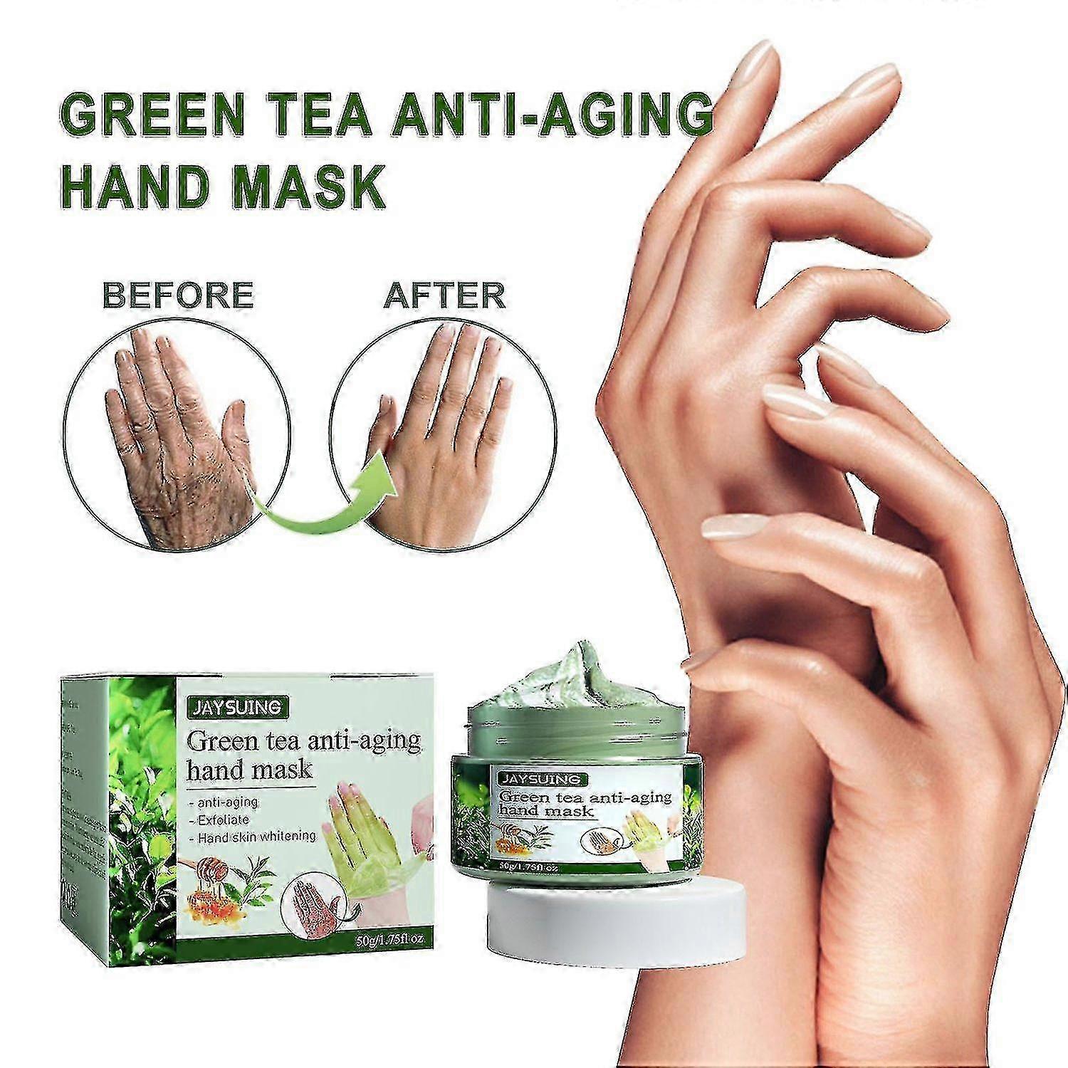 A Jaysuing Green Tea Anti-Aging Hand Mask-