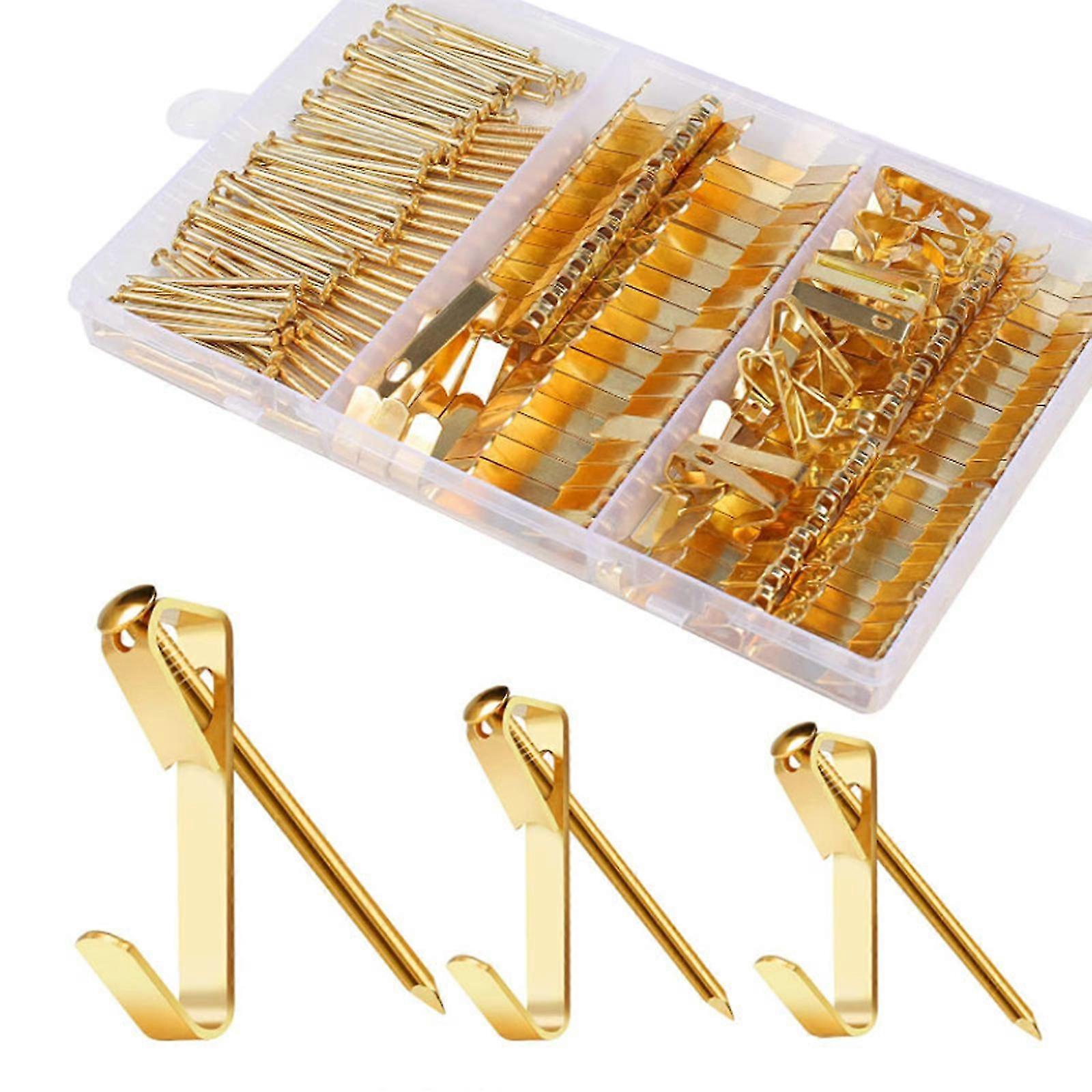 Picture Hanging Hooks, 184pcs Picture Hanging Kit Including 20lb/30lb/50lb Hanging Hooks, Heavy Duty Picture Hooks With Nails For Picture Frame, Canva