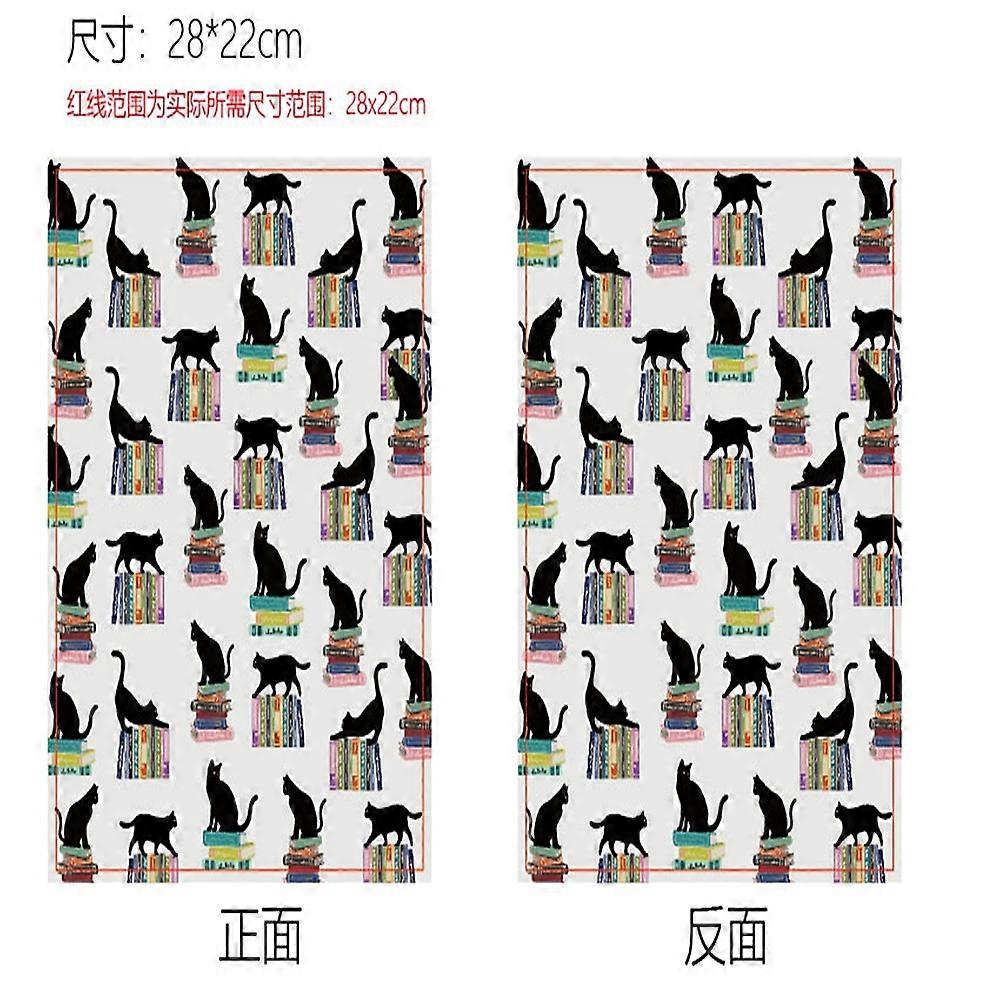 Cloth Book Cover Notebook Wraps Rectangle Cat Shape 280x220mm