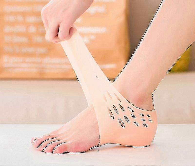 ارتفاع غير مرئي زيادة سيليكون الجوارب جل كعب منصات العظام قوس دعم كعب وسادة النعال تدليك القدم وسادة للجنسين
