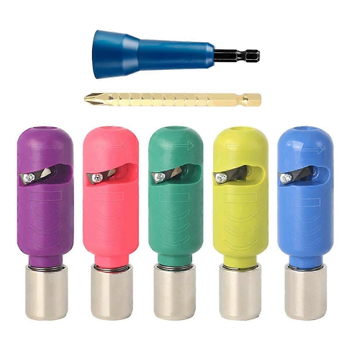 Wire Stripping and Twisting Tool Kit with 6 Sizes,Wire Twister Tool for Drill,Wire Stripper for Drill, Perfect Power