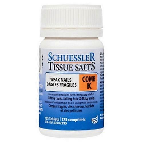 Martin & Pleasance North America Schuessler Tissue Salts Comb K Weak Nails, 125 Tabs (Pack of 3)