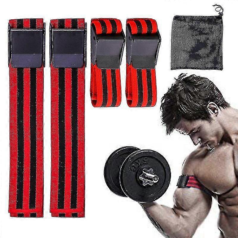 4pcs/set Occlusion Training Bands Blood Flow Restriction Bands Bicep Muscle Training Straps High Quality