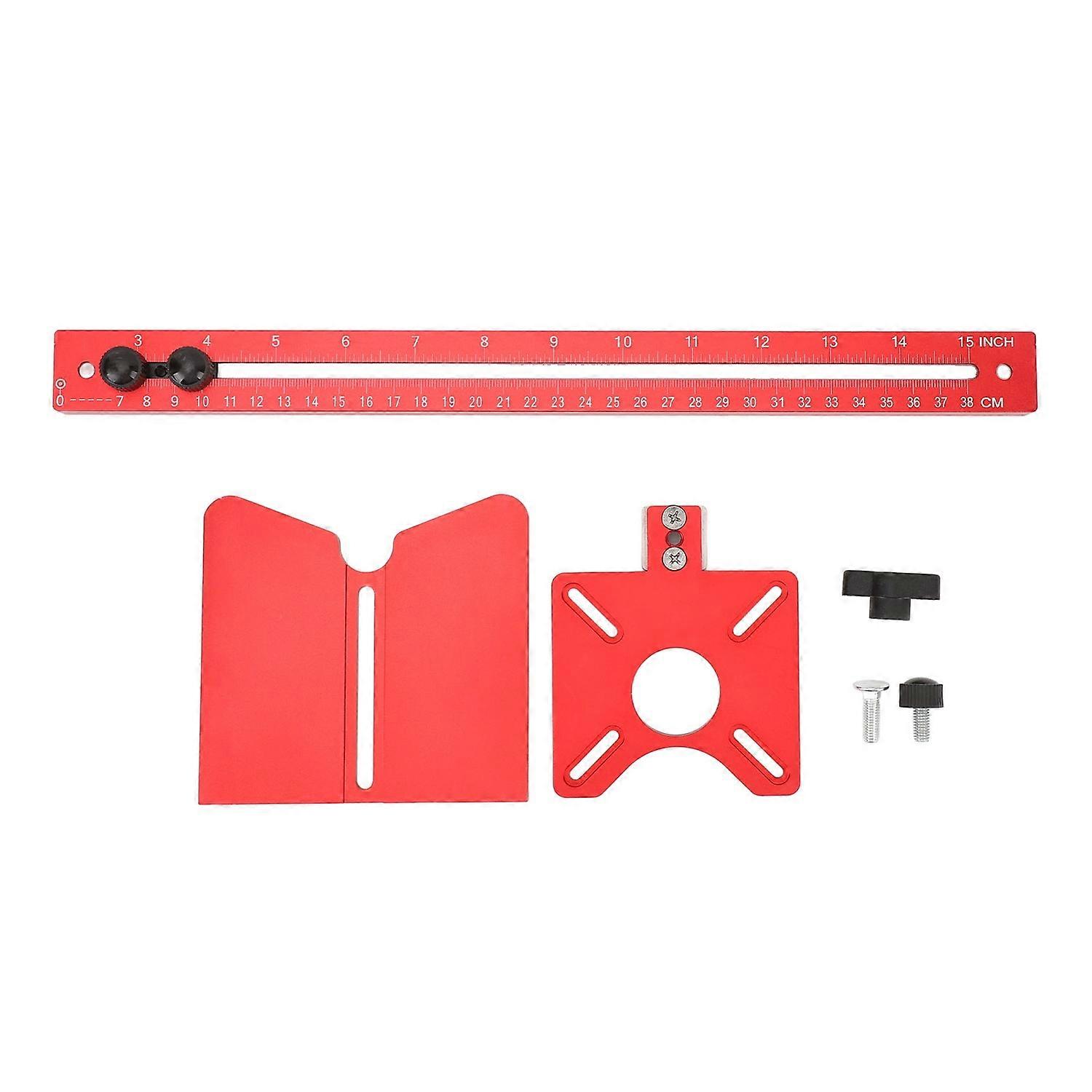 4 in 1 Router Jig Circle Cutting Groove Milling Edges Trimming Backer Bracket Versatile Woodworking 