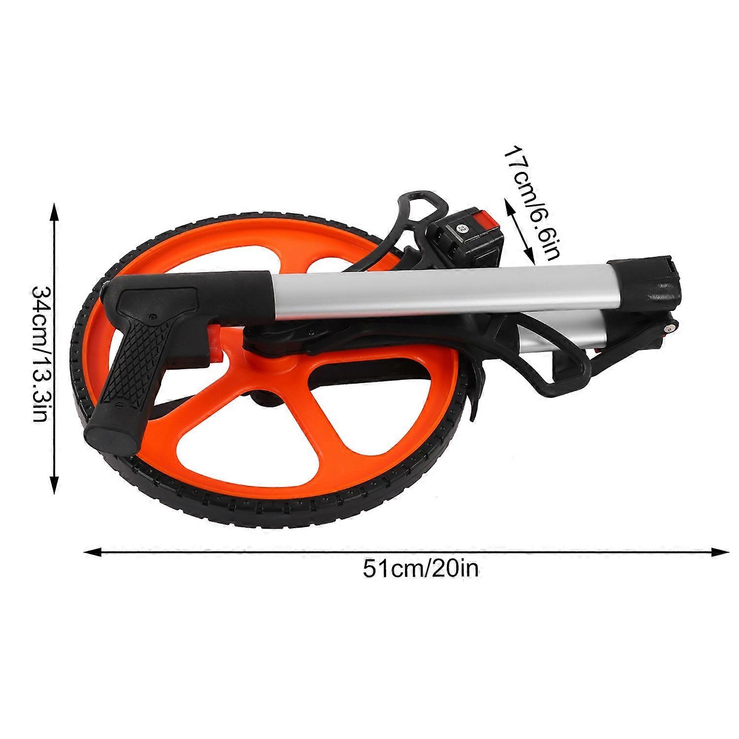 Meachanical Counter 0‑9999.9m/0‑9999.9ft Measuring Range Hand Measuring Wheel for Land Measure