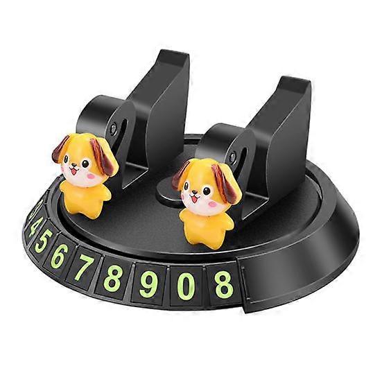 1 Set Dashboard Car Mode 360 Degrees Display Rotation Luminous Phone Number Hidden Temporary Parking Sign